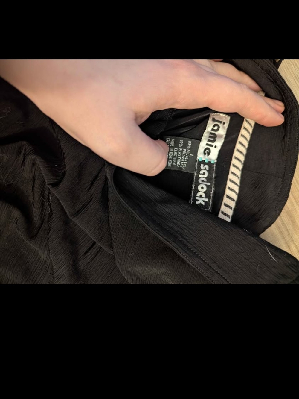 jamie sadock Black Textured Golf Top